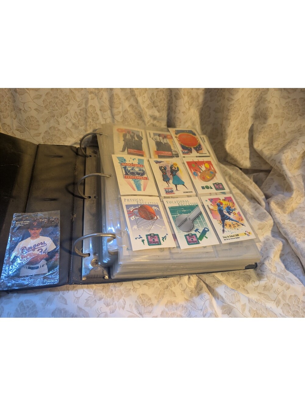 Vintage Sport Trading Card Collection in Binder